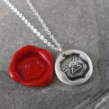 Load image into Gallery viewer, Nothing In Life Is Permanent - Silver Wax Seal Necklace With Leopard Head
