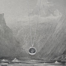 Load image into Gallery viewer, What I Wish Is Not Mortal - Silver Griffin Wax Seal Necklace
