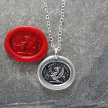 Load image into Gallery viewer, What I Wish Is Not Mortal - Silver Griffin Wax Seal Necklace
