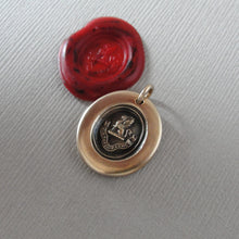 Load image into Gallery viewer, Griffin Wax Seal Pendant - To The Brave Reward - antique wax seal jewelry Strength Courage Boldness
