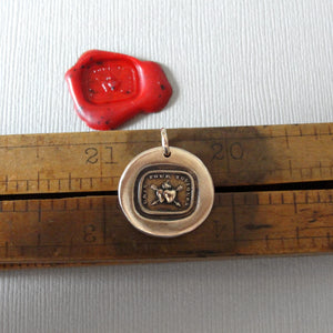 Together Forever - Wax Seal Pendant Love Hearts Antique Bronze Wax Seal Jewelry