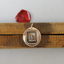 Load image into Gallery viewer, Together For Ever Wax Seal Pendant - Everlasting Love Antique Bronze Jewelry
