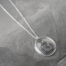 Load image into Gallery viewer, Think For Yourself - Silver Unicorn Wax Seal Necklace - Strength Bravery
