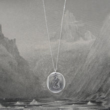 Load image into Gallery viewer, Think For Yourself - Silver Unicorn Wax Seal Necklace - Strength Bravery
