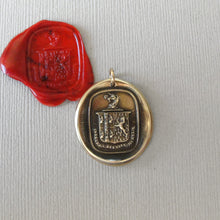 Load image into Gallery viewer, Think For Yourself - Unicorn Wax Seal Pendant - Antique Wax Seal Jewelry Bronze Strength Bravery
