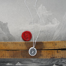 Load image into Gallery viewer, I Trust In The Lord - Silver Unicorn Wax Seal Necklace
