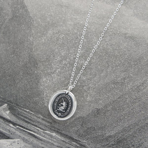 I Trust In The Lord - Silver Unicorn Wax Seal Necklace