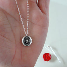 Load image into Gallery viewer, I Trust In The Lord - Silver Unicorn Wax Seal Necklace
