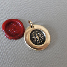 Load image into Gallery viewer, While I Breathe I Hope Wax Seal Charm - Eagle Antique Bronze Wax Seal Jewelry Pendant

