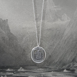 A Person Of Depth And Substance - Silver Wax Seal Necklace - Wisdom Life - RQP Studio