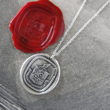 Load image into Gallery viewer, A Person Of Depth And Substance - Silver Wax Seal Necklace - Wisdom Life - RQP Studio
