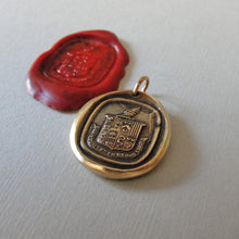 Load image into Gallery viewer, A Person Of Depth And Substance - Wing Crest Wax Seal Pendant - Antique Wax Seal Jewelry Wisdom Life

