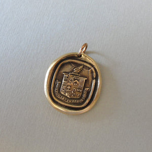A Person Of Depth And Substance - Wing Crest Wax Seal Pendant - Antique Wax Seal Jewelry Wisdom Life